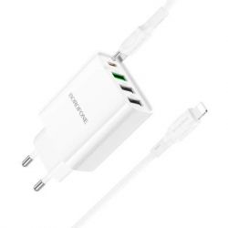   BOROFONE BA79A charger set (C to iP) White (BA79ALW) -  2