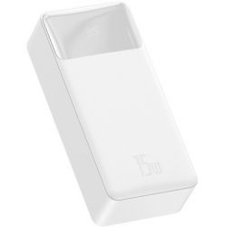   Baseus Bipow 30000mAh, 15W, USB-C/3A, 2*USB-A/3A(max.), +cable, white (PPBD050202) -  2