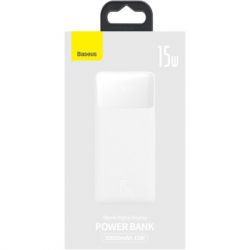   Baseus Bipow 30000mAh, 15W, USB-C/3A, 2*USB-A/3A(max.), +cable, white (PPBD050202) -  6