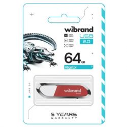 USB Flash Drive 64Gb Wibrand Aligator Dark Red (WI2.0/AL64U7DR) -  2