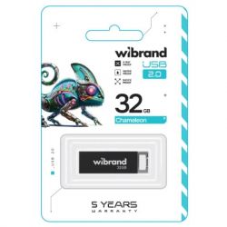 USB Flash Drive 32Gb Wibrand Chameleon, Black (WI2.0/CH32U6B) -  2