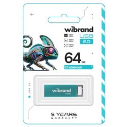 USB Flash Drive 64Gb Wibrand Chameleon Light Blue (WI2.0/CH64U6LU) -  2