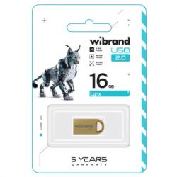 USB Flash Drive 16Gb Wibrand Lynx Gold (WI2.0/LY16M2G) -  2