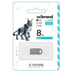 USB Flash Drive 8Gb Wibrand Lynx Silver (WI2.0/LY8M2S) -  2