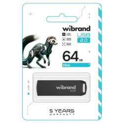 USB Flash Drive 64Gb Wibrand Mink Black (WI2.0/MI64P4B) -  2