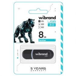 USB Flash Drive 8Gb Wibrand Panther Black (WI2.0/PA8P2B) -  2