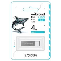 USB Flash Drive 4Gb Wibrand Shark Silver (WI2.0/SH4U4S) -  2