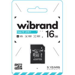   microSDHC, 16Gb, Class10, Wibrand, SD  (WICDHU1/16GB-A) -  2