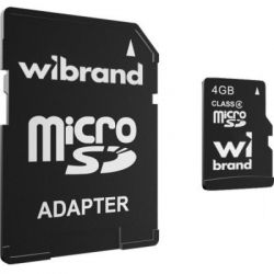  ' microSDHC, 4Gb, Class4, Wibrand, SD  (WICDC4/4GB-A)