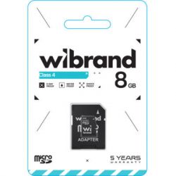  '  ' microSDHC, 8Gb, Class 4, Wibrand, SD  (WICDC4/8GB-A) -  2