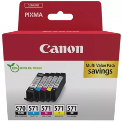  Canon PGI-570/CLI-571 BK,PBK,C,M,Y Colors (0372C006) -  2