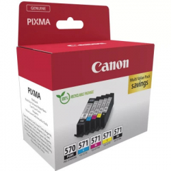  Canon PGI-570/CLI-571 BK,PBK,C,M,Y Colors (0372C006)