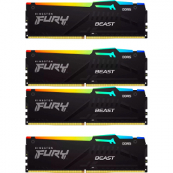  '  ' DDR5 128GB (4x32GB) 5600 MHz Beast RGB XMP Kingston Fury (ex.HyperX) (KF556C40BBAK4-128)