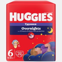 ϳ Huggies Overnights Pants  6 15-25  22 . (5029053581101) -  2