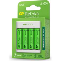     Gp ReCyko 4-Slot E411 USB Charger (w/ 4's 2100mAh AA Batteries) (GPE411 210AAHCN-2B4) -  3