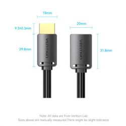   HDMI M to HDMI F 2.0m V2.0 4K 60Hz PVC Vention (AHCBH) -  12