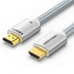   HDMI to HDMI 1.5m V2.1 8K 60Hz Silver Metal Type Vention (ALCIG)