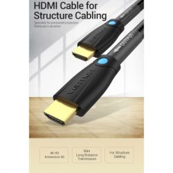   HDMI to HDMI 8.0m V2.0 Engineering 4K 60Hz 18Gbps HD 7.1 PVC Black Vention (AAMBK) -  3