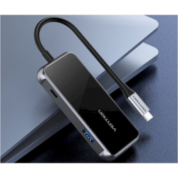  Vention USB 3.1 Type-C to 4USB 3.0/PD 87W 5-in-1 Gray Mirrored Surface (TFDHB) -  9