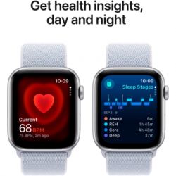 - Apple Watch SE 2024 GPS 40mm Silver Aluminium Case with Blue Cloud Sport Loop (MXEE3QH/A) -  5