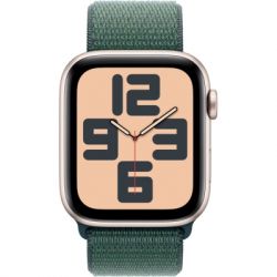 - Apple Watch SE 2024 GPS 44mm Starlight Aluminium Case with Lake Green Sport Loop (MXEW3QH/A) -  2