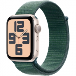 - Apple Watch SE 2024 GPS 44mm Starlight Aluminium Case with Lake Green Sport Loop (MXEW3QH/A)