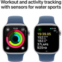 - Apple Watch Series 10 GPS 42mm Silver Aluminium Case with Denim Sport Band - S/M (MWWA3QH/A) -  4