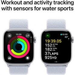 - Apple Watch Series 10 GPS 42mm Silver Aluminium Case with Blue Cloud Sport Loop (MWWD3QH/A) -  4