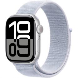 - Apple Watch Series 10 GPS 42mm Silver Aluminium Case with Blue Cloud Sport Loop (MWWD3QH/A) -  1