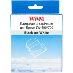     WWM  Epson LW-400/700 9mm  8m Black-on-White (WWM-SS9K)