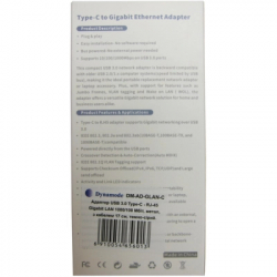  Dynamode USB3.0 Type-C to 1000/100 Mbit/s RJ-45 (RTL8153) 0.13 m (DM-AD-GLAN-C) -  10