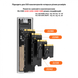   Dynamode M.2 SSD NVMe/SATA combo - USB3.2 GEN2 Type-C (DM-CAD-SSD09) -  8