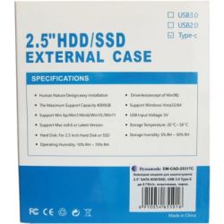   Dynamode 2.5" SATA/SSD HDD - USB 3.1 Type-C (DM-CAD-25317C) -  11