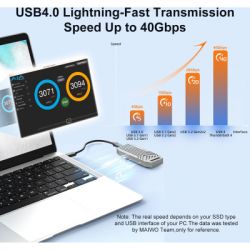   Maiwo M.2 SSD NVMe 2280 - USB4.0 Type-C 40Gbps (K1695) -  5