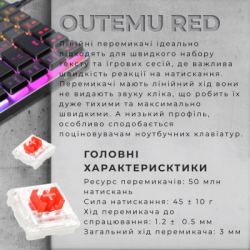  GamePro MK141R Red Swich Low Profile RGB USB Dark Gray (MK141R) -  6