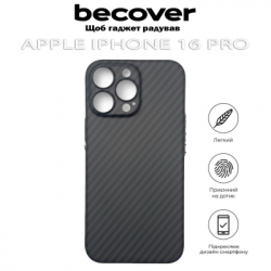     BeCover Carbonite Case (MagSafe)  Apple iPhone 16 Pro Black (712068) -  4