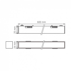  Videx LD460B 21W 60cm 4000K 48V Black (VL-TRMS-LD460B) -  4