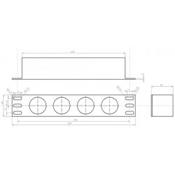   10" 1U, 230V 4*schuko, 16A, 1.8 Kingda (KD-GER(16)N1004WPSBFE) -  4