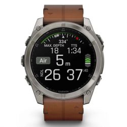 - Garmin fenix 8 51mm,AMOLED,Sapphire, Bare Ti, Blk/Chsnt Lthr (010-02905-40) -  9