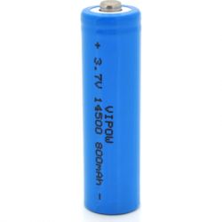  14500 Li-Ion (size AA), 800mAh, 3.2V, TipTop, blue Vipow (ICR14500-800mAhTT / 25545)