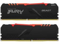   DDR4 2x8GB/3200 Kingston Fury Beast RGB (KF432C16BB2AK2/16) -  1