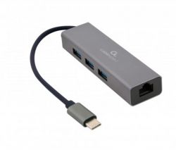   USB Type-C Cablexpert A-CMU3-LAN-01, Gigabit Ethernet, 3 Ports USB 3.1 Gen1 (5 Gbps), 1000 Mbps, ,  -  1