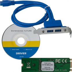   Frime (ECF-M2.M&Bto2USB3) M2-2xUSB3.0, NEC720201 -  4