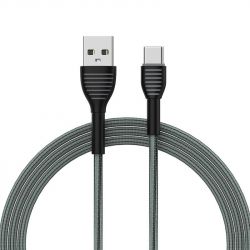  ColorWay USB-USB Type-C, braided cloth, 3, 1, Gray (CW-CBUC041-GR) -  3