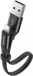  USB 2.0 Lightning - 0.23  Baseus CALMBJ-B01 Nimble Portable Cable Black