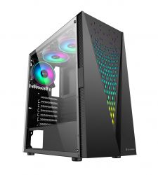  2E Gaming GALAXY (G2055), Black,  , Mid Tower,  ATX / Micro ATX / mini-ITX, 3x120 ARGB Fan,      (2E-G2055)