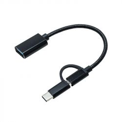  OTG AC-150 2in1 USB 3.0 - MicroUSB USB Type-C Black XoKo (AC-150-BK)