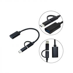  OTG AC-150 2in1 USB 3.0 - MicroUSB USB Type-C Black XoKo (AC-150-BK) -  5