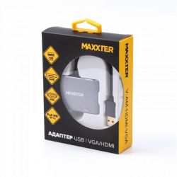 - Maxxter USB - HDMI+VGA, (M/F), Grey (V-AM-HDMI-VGA) -  4