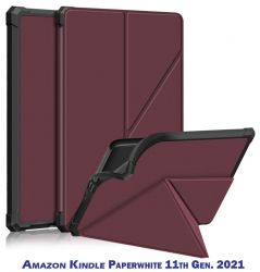 - BeCover Ultra Slim Origami  Amazon Kindle Paperwhite 11th Gen. 2021 Red Wine (707222)